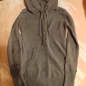 Women's pull over sweater hood